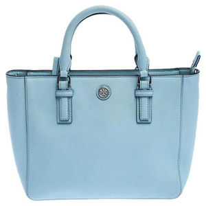 Tory Burch Blue Leather Tote